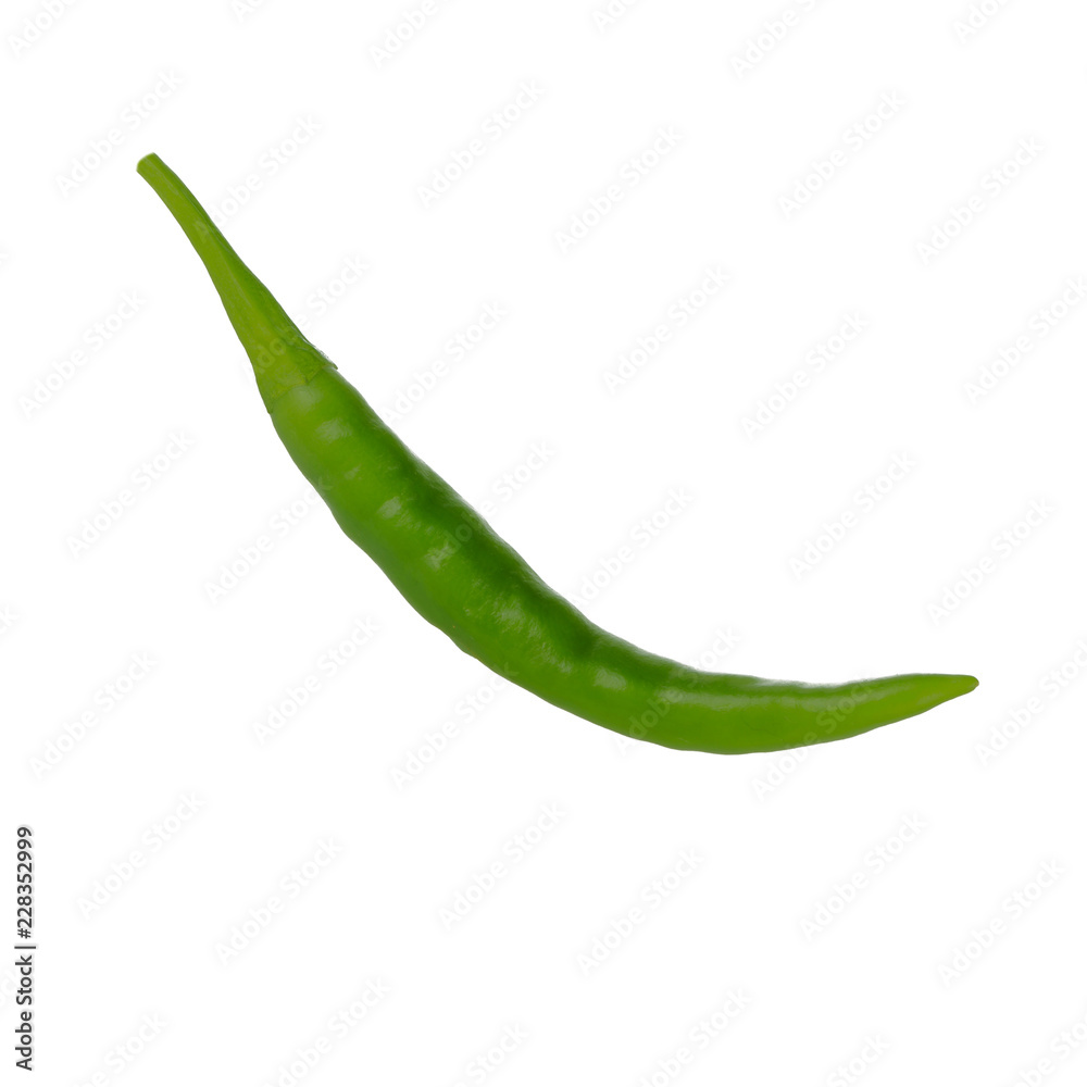 green hot chili pepper isolated on white background green hot chili pepper isolated on white background