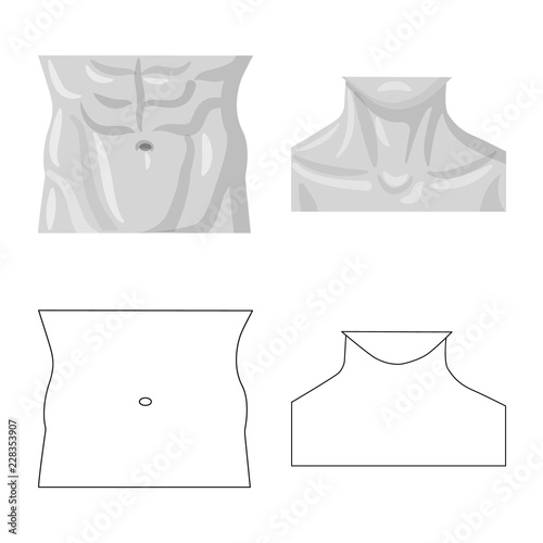 Isolated object of human and part symbol. Set of human and woman stock vector illustration.