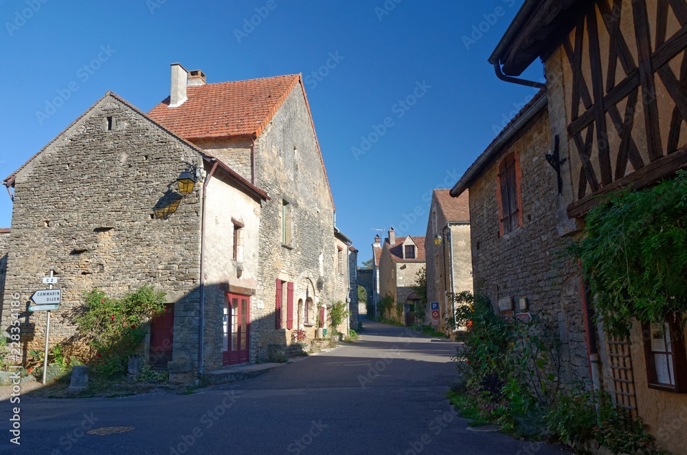 Narrow street of an old french village