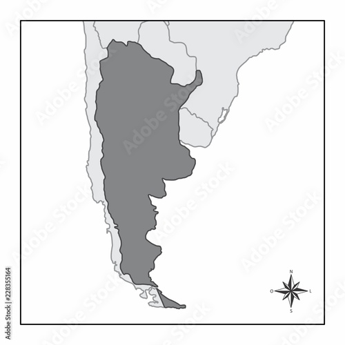 The map of Argentina