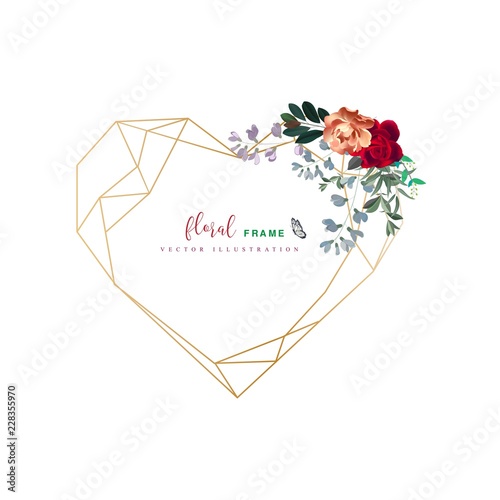 geometric floral frame