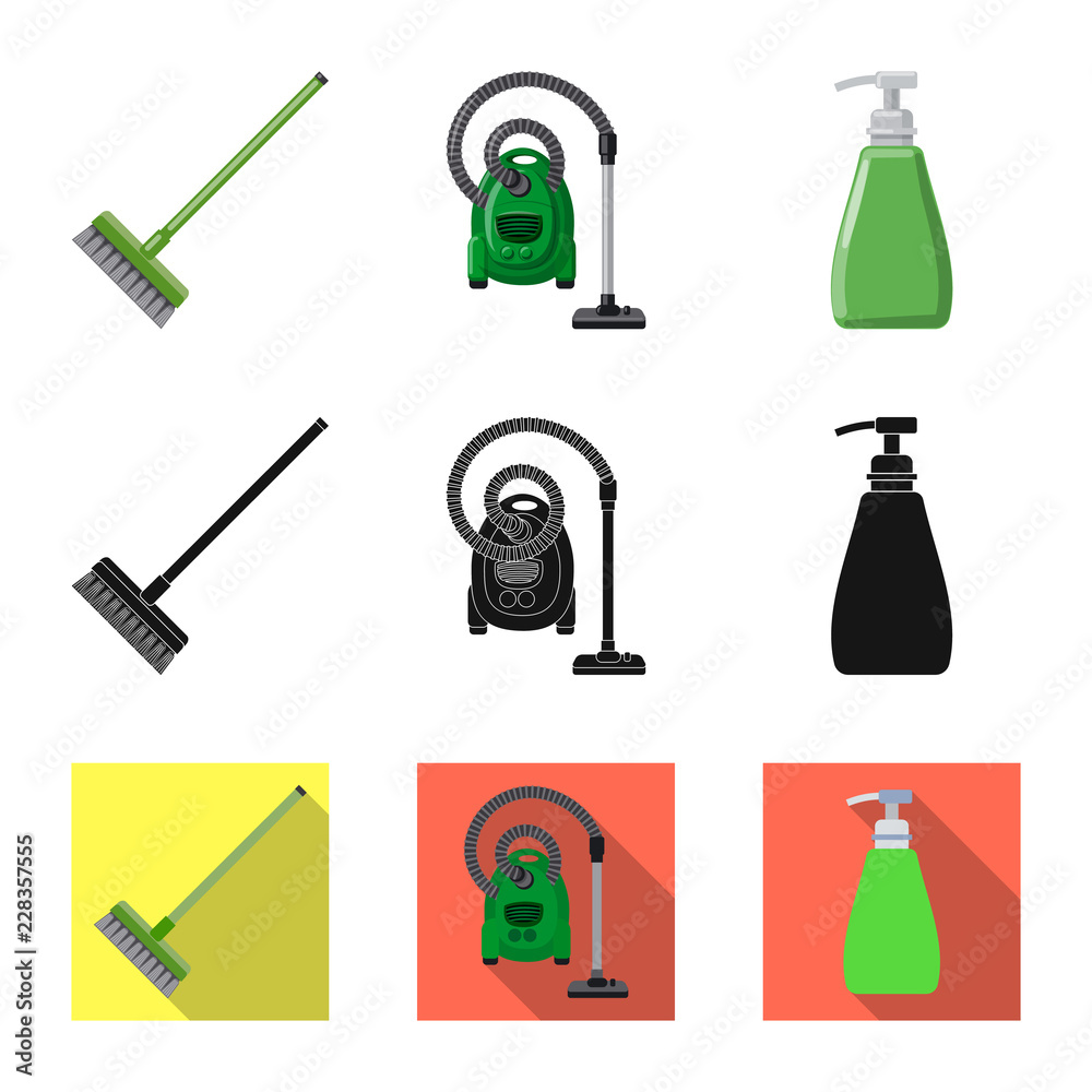 Isolated object of cleaning and service sign. Set of cleaning and household vector icon for stock. Isolated object of cleaning and service sign. Set of cleaning and household vector icon for stock.