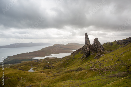 The Old Man of Storr on the Isle of Skye in the Highlands of Scotland