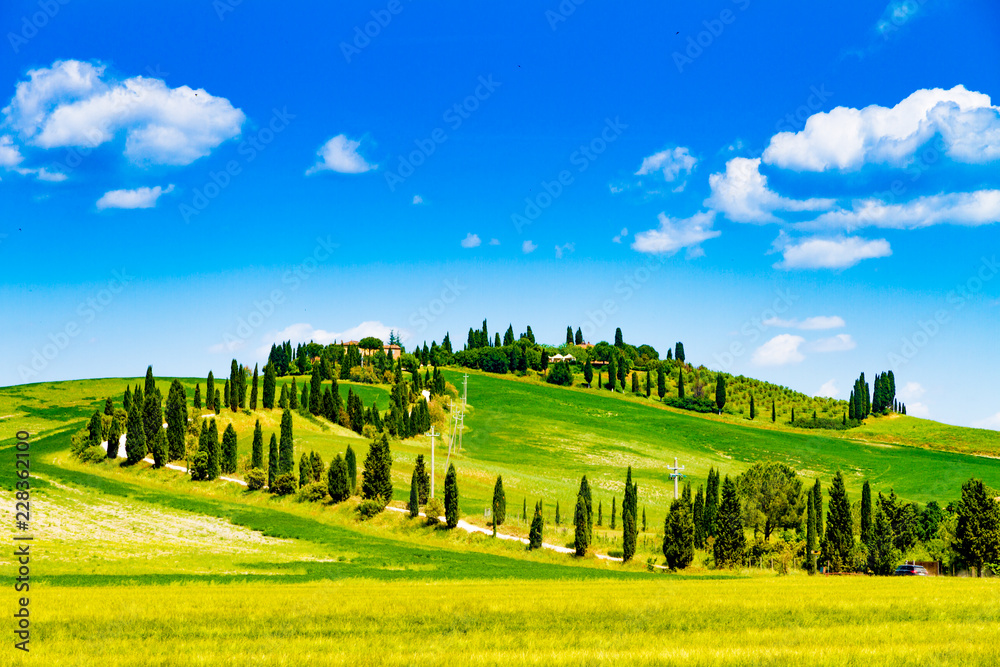 Fields in Tuscany, Italy