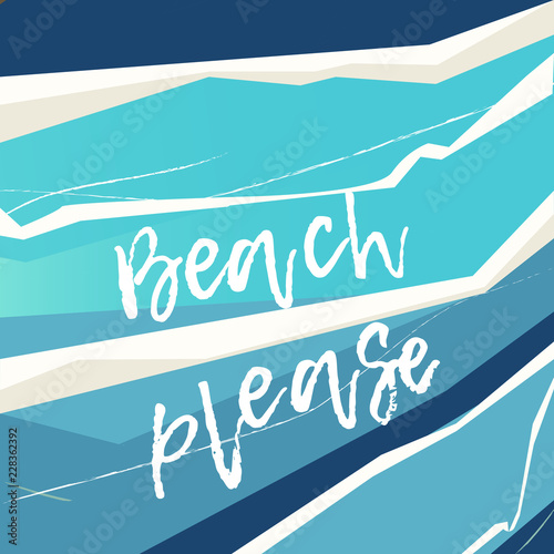 Flowing waves in flat style, abstract illustration