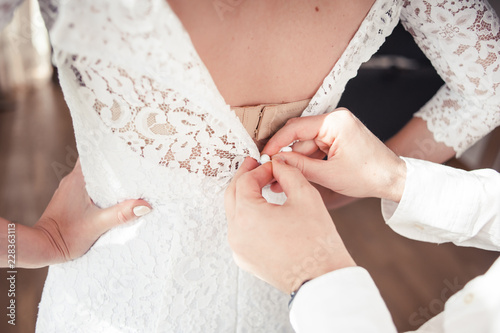 Morning bride and groom