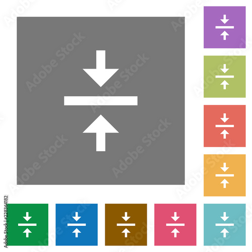 Vertical align center square flat icons