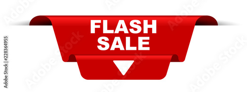 red vector banner flash sale