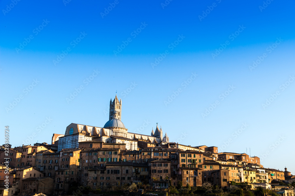 View of the old town of Siena, Italy