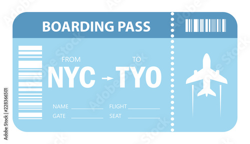 Plane ticket vector icon