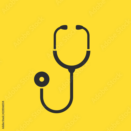 Stethoscope medical instrument icon photo