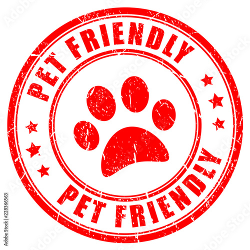 Pet friendly red stamp