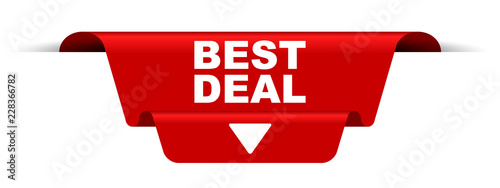 red vector banner best deal