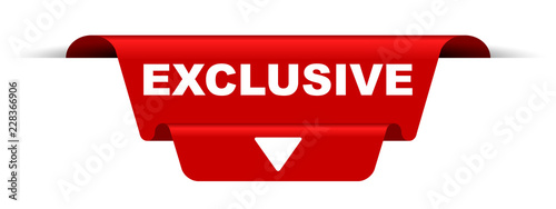 red vector banner exclusive