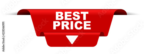 red vector banner best price