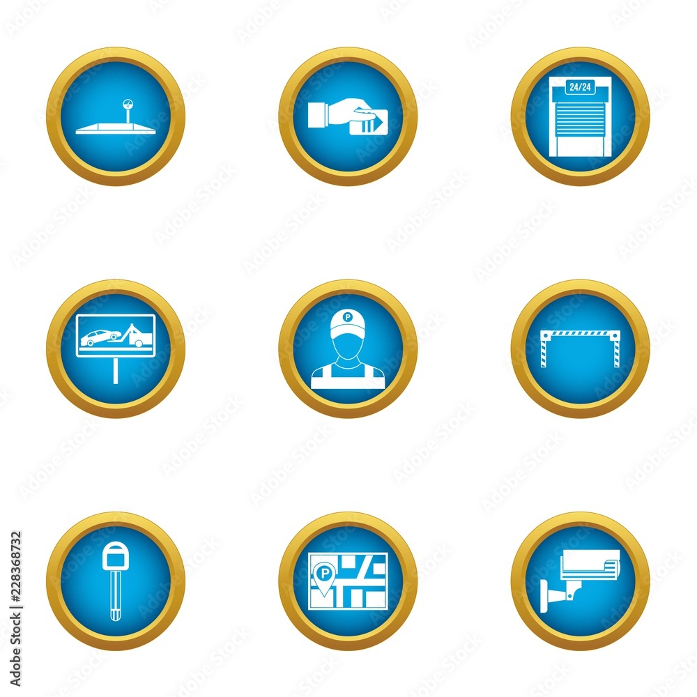 Car map icons set. Flat set of 9 car map vector icons for web isolated on white background Car map icons set. Flat set of 9 car map vector icons for web isolated on white background