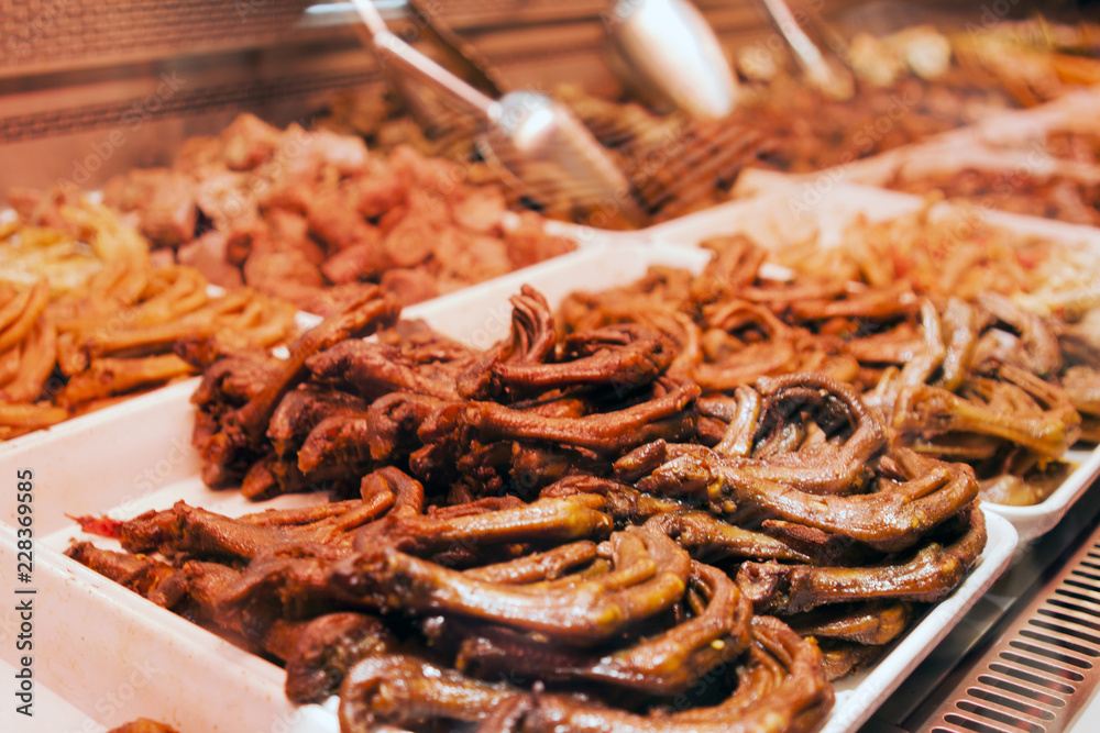Chengdu Marinated Spicy Street Food Stall. Chengdu Marinated Spicy Street Food Stall.