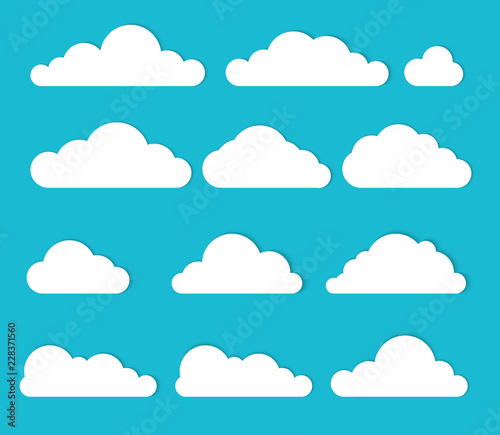 Set vector illustration of clouds collection. Vector abstract design. EPS10