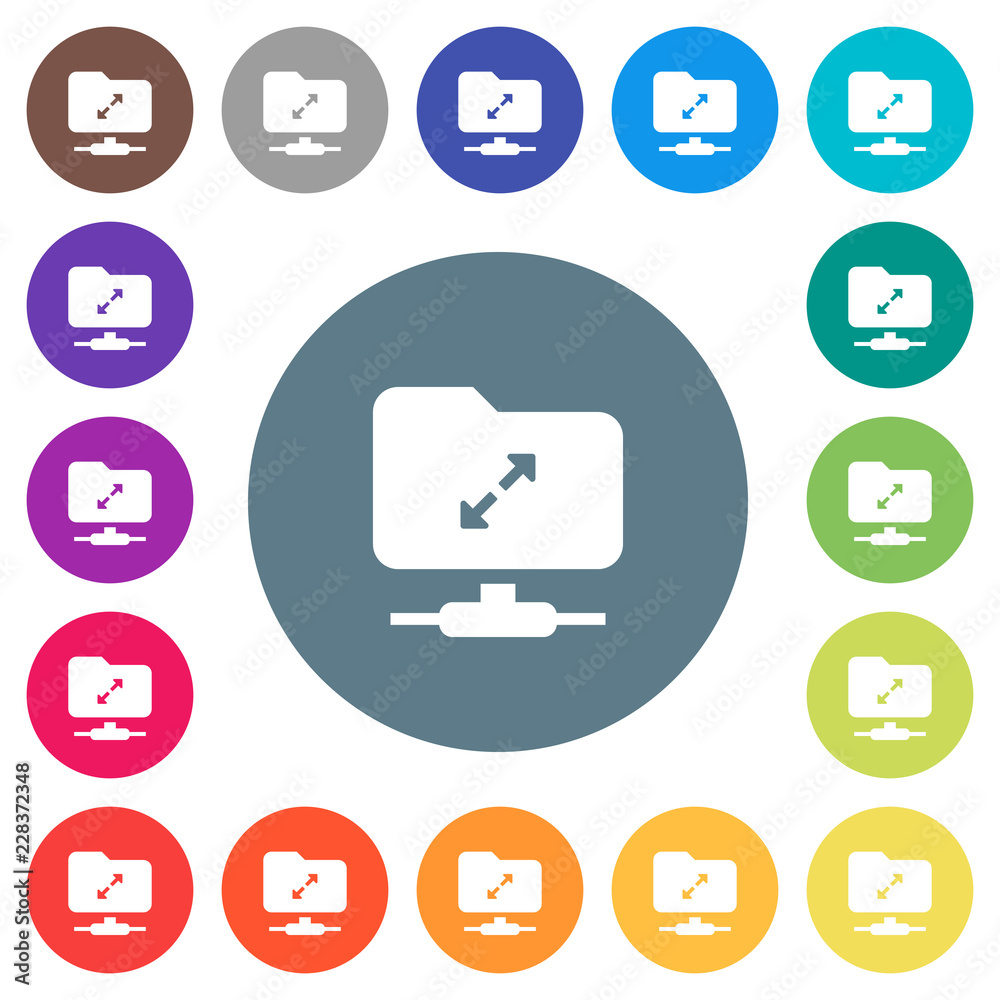 FTP uncompress flat white icons on round color backgrounds FTP uncompress flat white icons on round color backgrounds