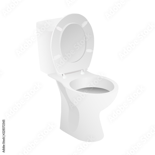 White toilet bowl