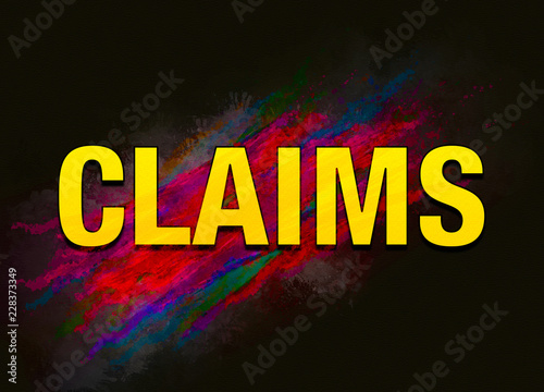 Claims colorful paint abstract background