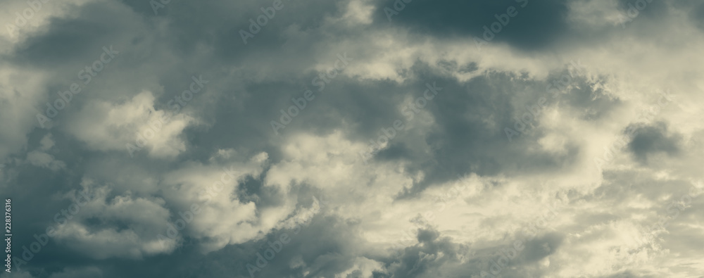 Cloudy sky in monochrome background panorama