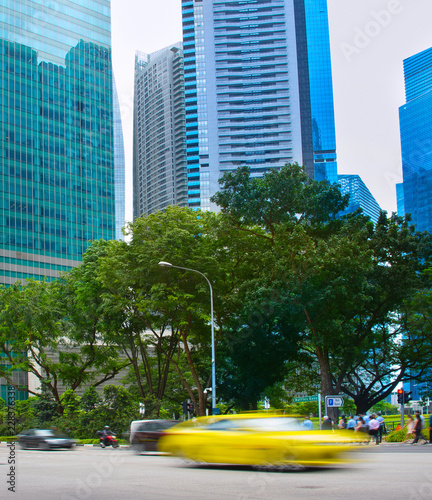 Fast motion blur traffic. S...