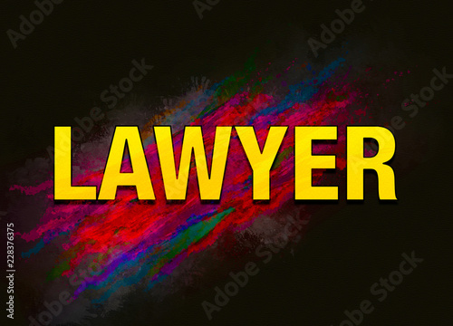 Lawyer colorful paint abstract background