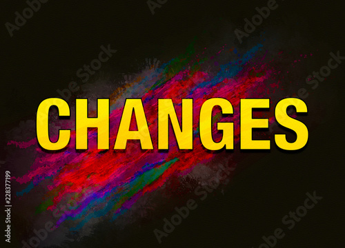 Changes colorful paint abstract background
