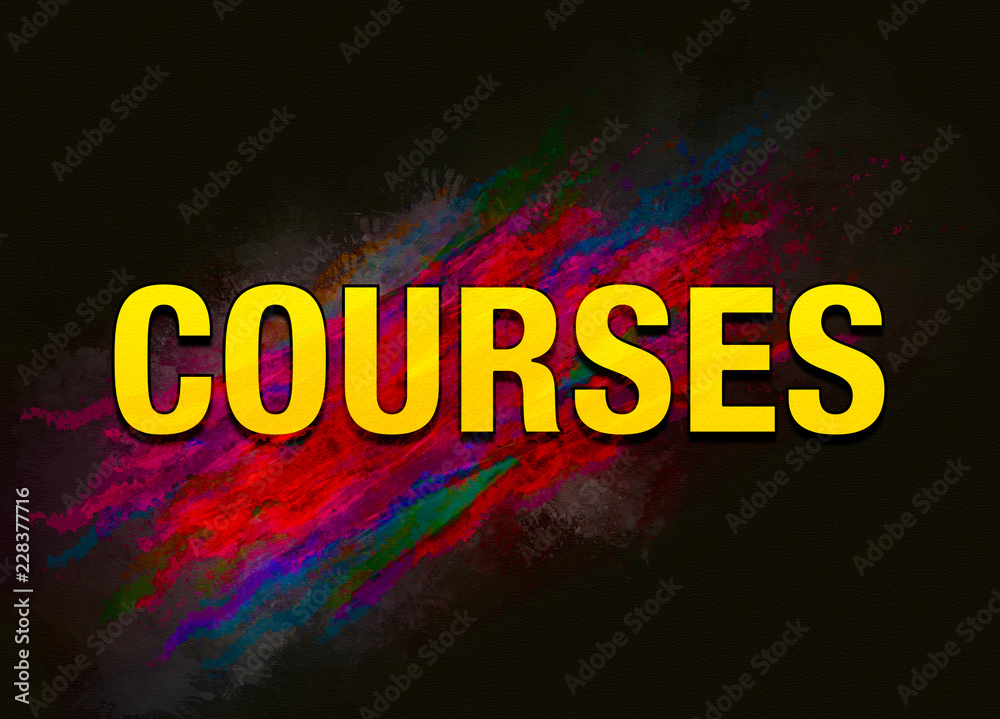 Courses colorful paint abstract background