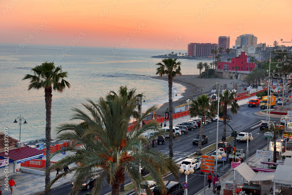 Obraz premium Sunset in Benalmadena
