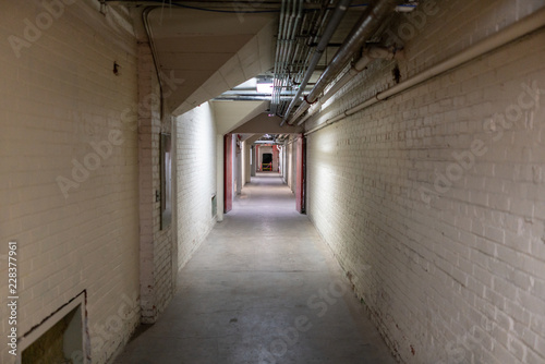 corridor in an abandoned building