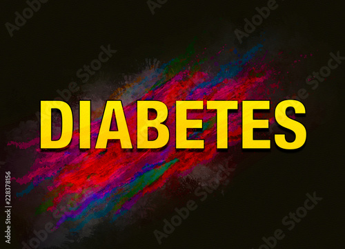 Diabetes colorful paint abstract background