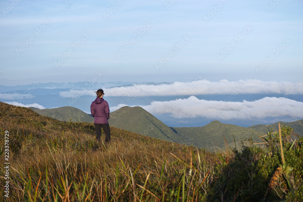 woman on the mountain