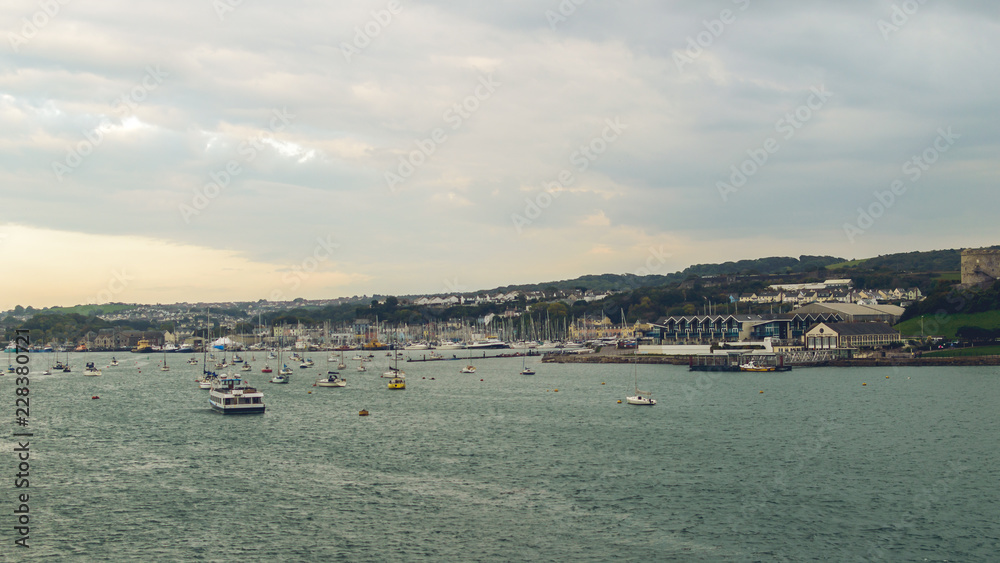 View over Mount Batten Plymouth, England Autumn 2018 horizontal photography