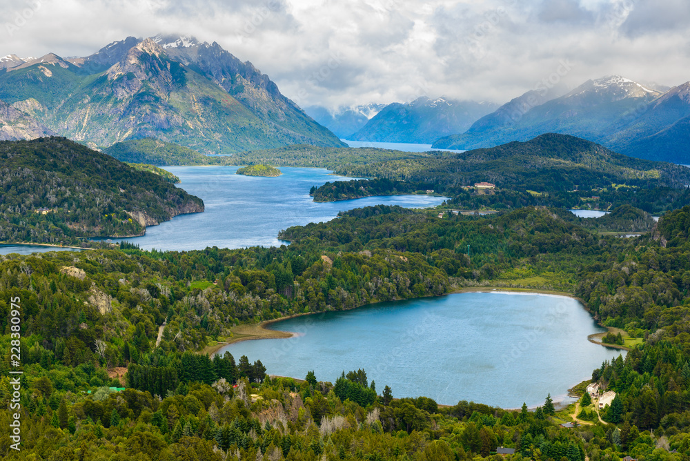 Nahuel Huapi national park from Cerro Campanario near Bariloche, Argentina