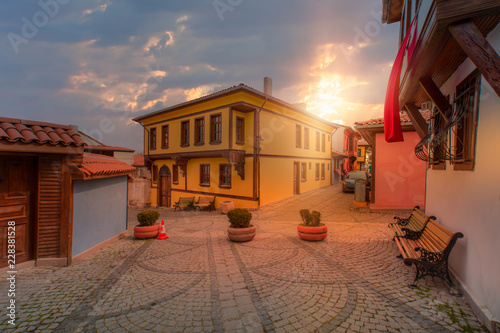 Historical Homes and street from Odunpazari/Eskisehir photo