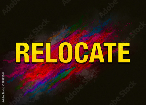 Relocate colorful paint abstract background