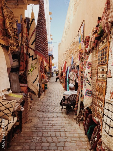 old street in essaouira morocco