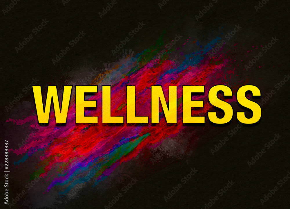 Wellness colorful paint abstract background