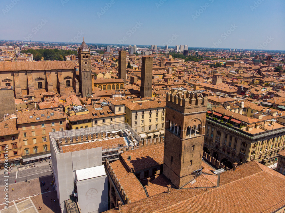 Aerail view of Bologna Italy