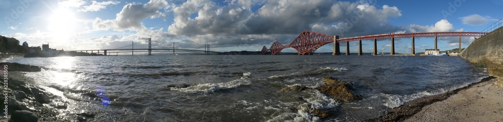 Forth Rail Bridge in South Queensferry near Edinburgh in Scotland in United Kingdom Forth Rail Bridge in South Queensferry near Edinburgh in Scotland in United Kingdom