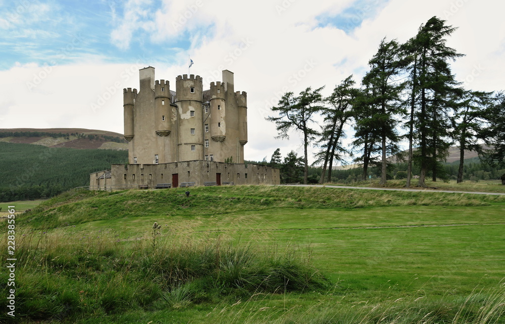 Braemar Castle in Cairngorms National Park in Grampian Mountains in Scotland in United Kingdom