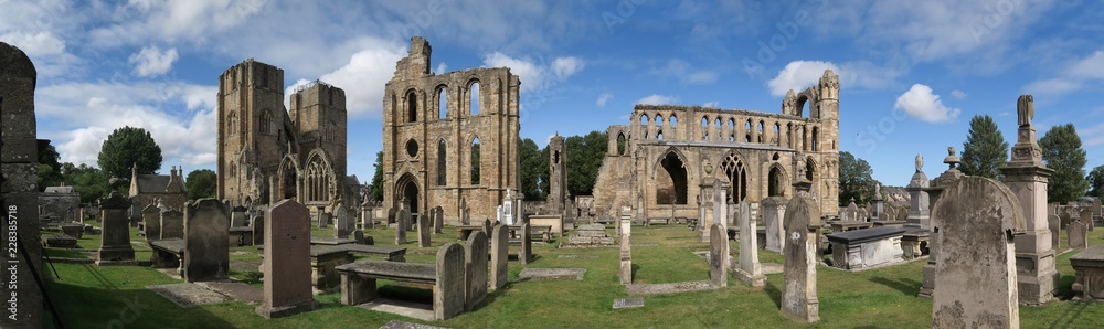 ruins of Elgin Cathedral in Edlin in nortern Scotland in United Kingdom