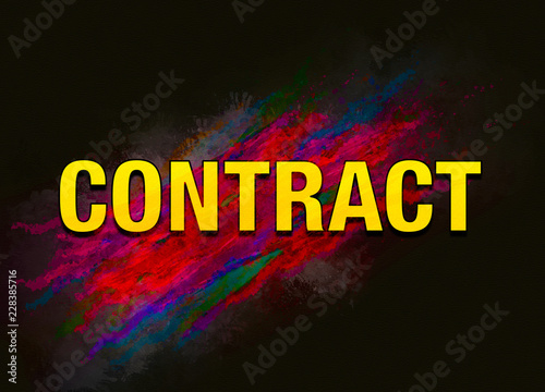 Contract colorful paint abstract background