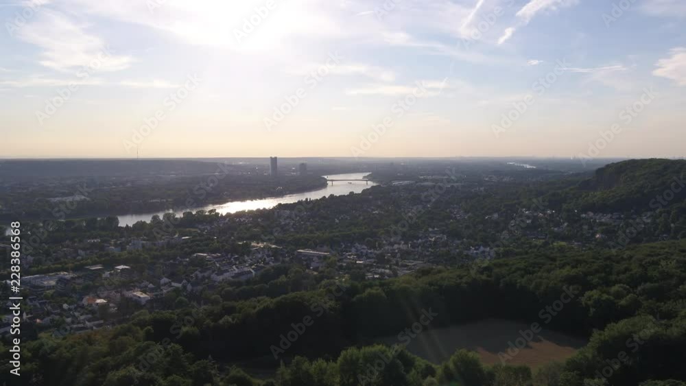 4K Drone Aerial Bonn German city, theatre, Marriott 4K Drone Aerial Bonn German city, theatre, Marriott