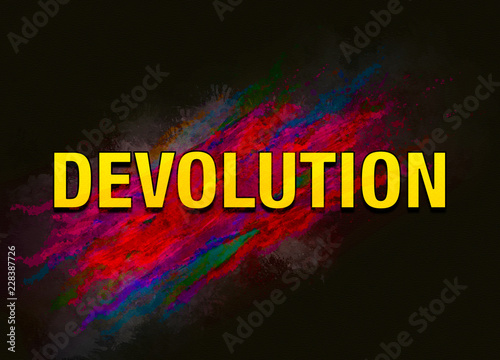 Canvastavla Devolution colorful paint abstract background