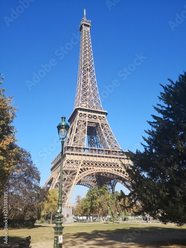 Fototapeta Naklejka Na Ścianę i Meble -  Tour Eiffel vue d'en bas