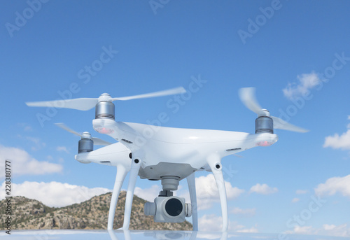 aerial imaging device for media work, presentation and presentation