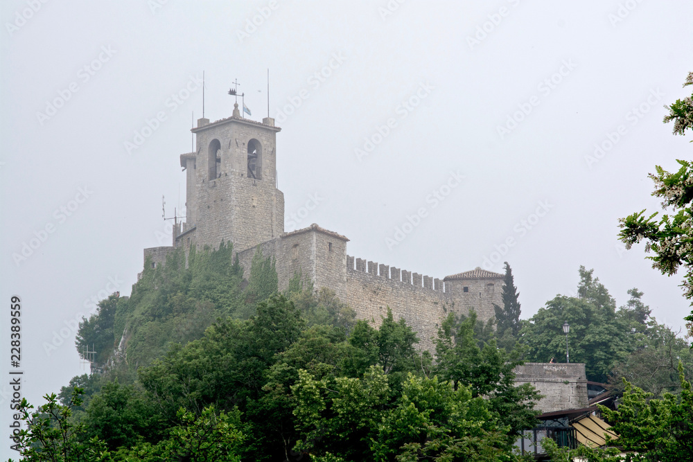 castle on the hill in San-Marino